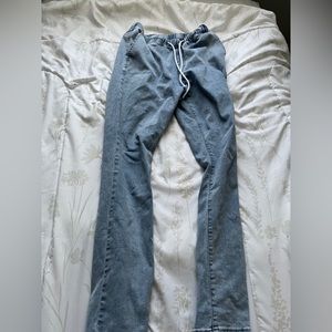 Jeans with a White string - S